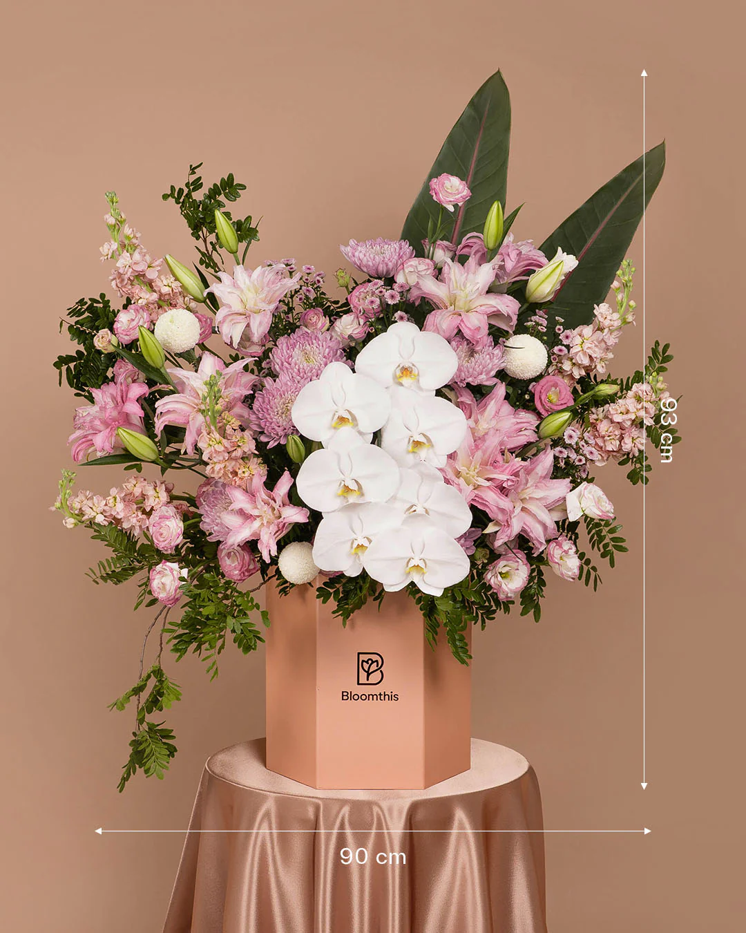 Luxe Ionian White Orchid Flower Box - Image 7