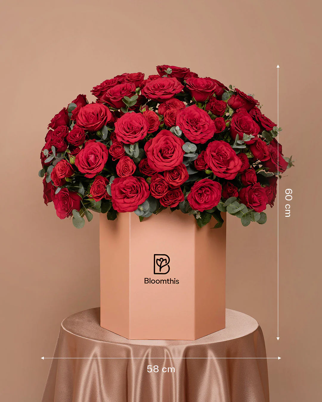 Luxe Kate Red Rose Flower Box - Image 7
