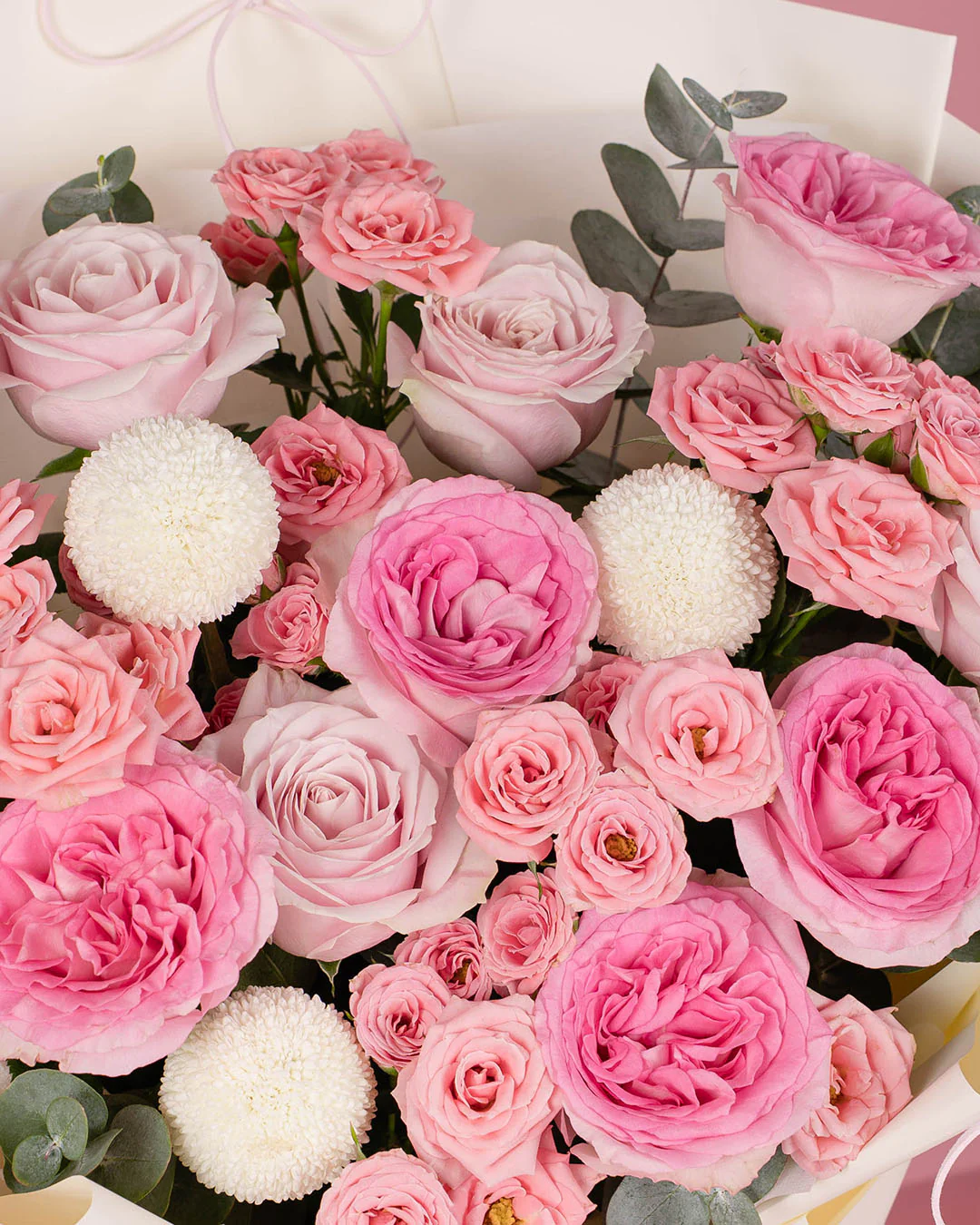 Lynette Pink Rose Bouquet - Image 3