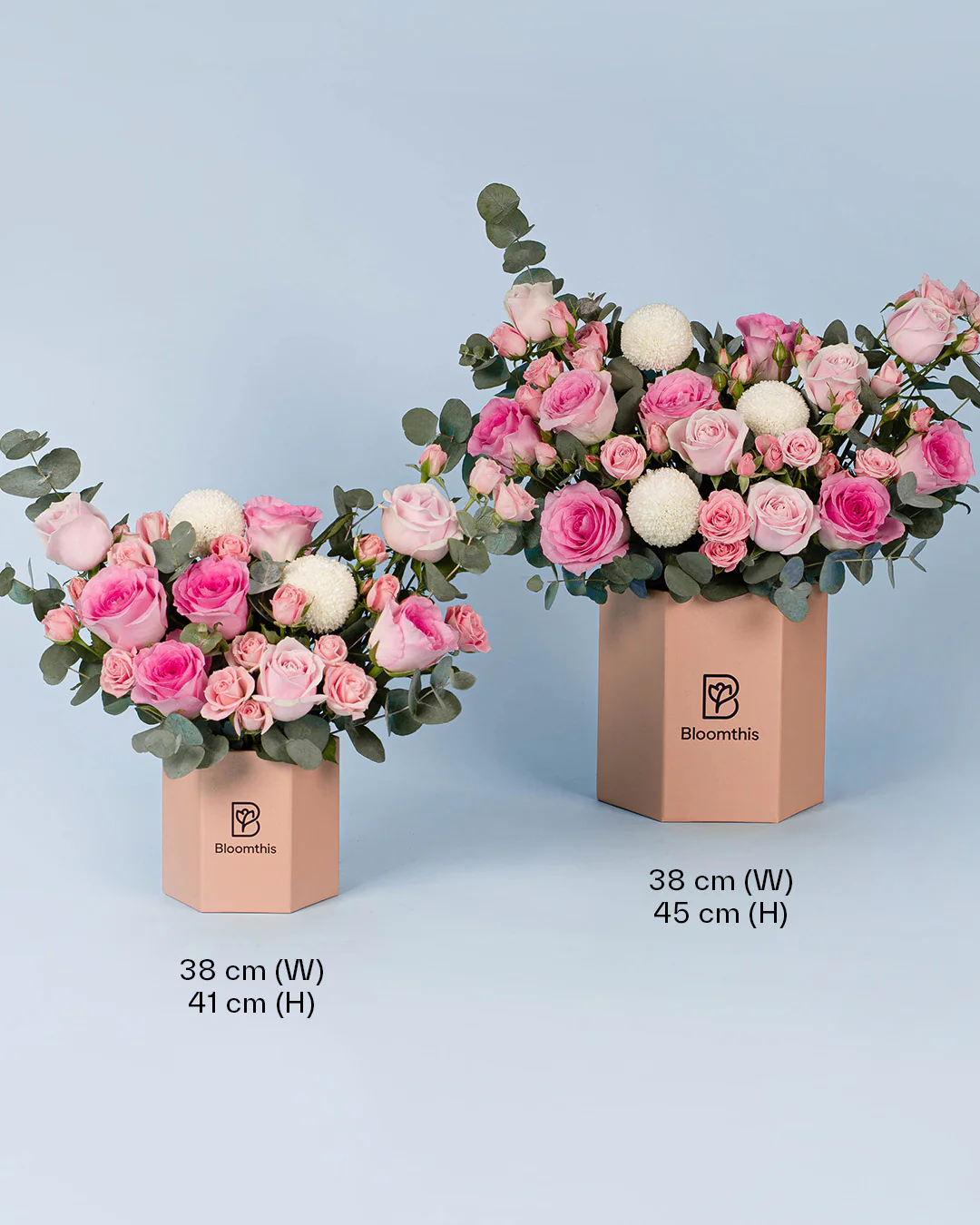 Lynette Pink Rose Flower Box - Image 7