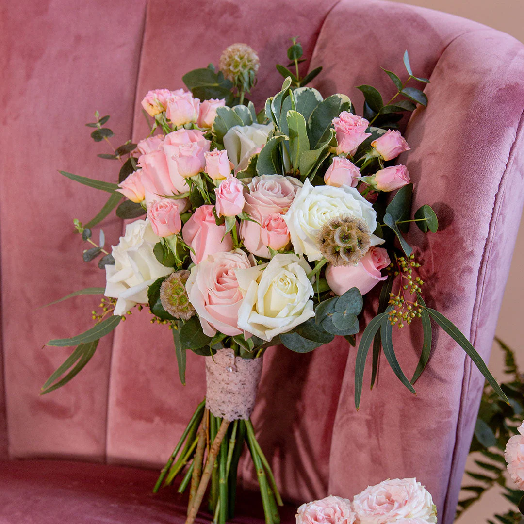 Mackenzie Pink Rose Bridal Bouquet - Image 5