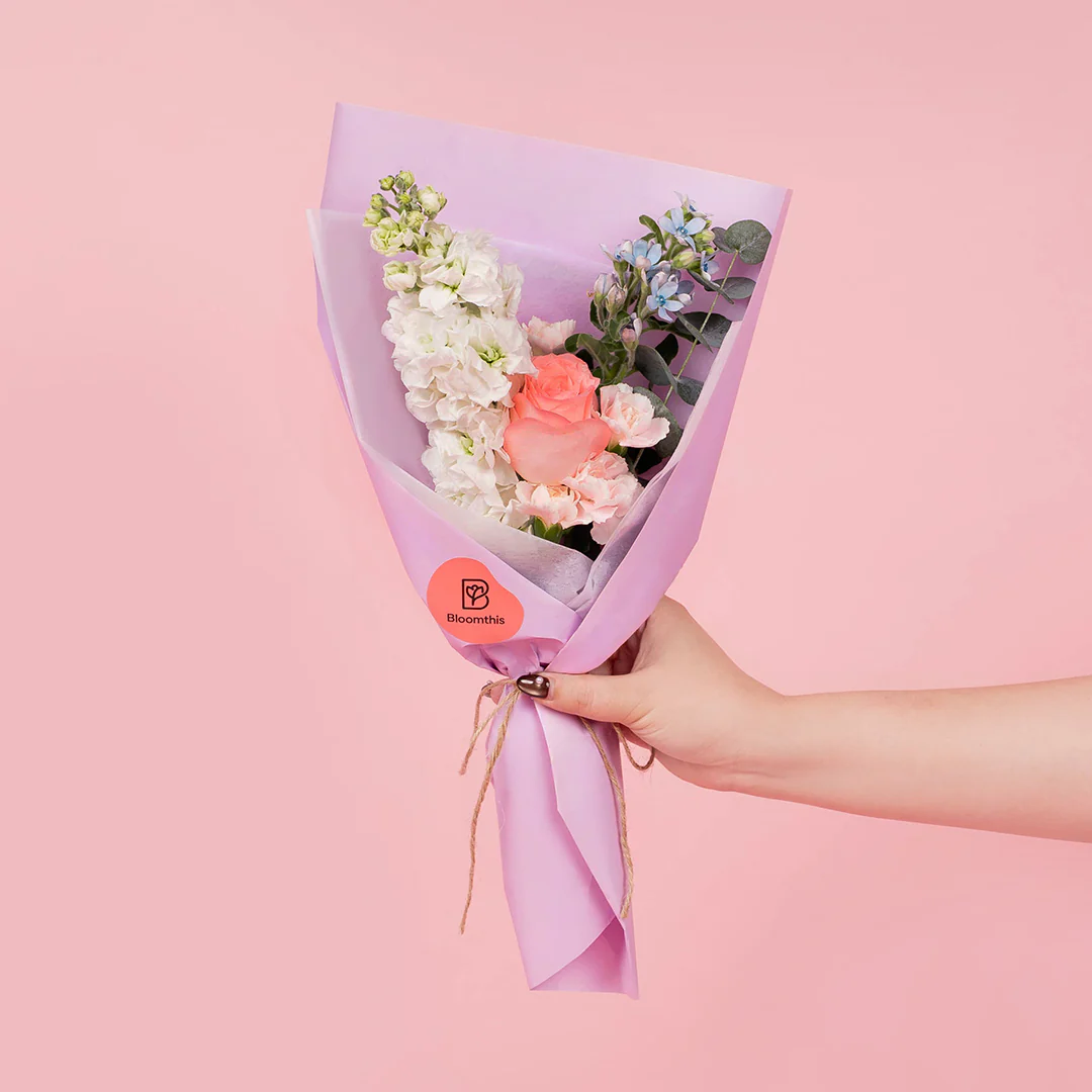 Mae Pink Rose Bouquet