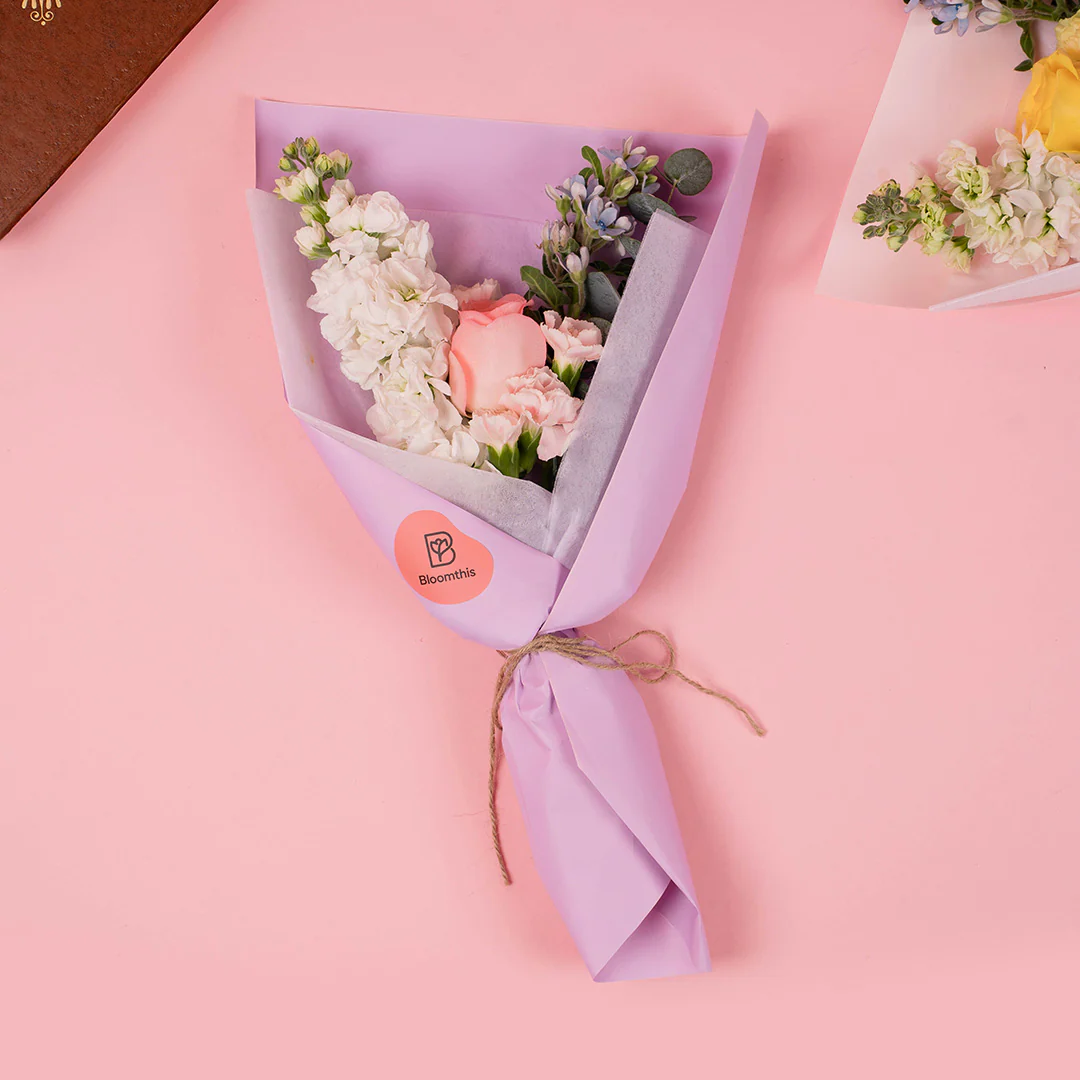 Mae Pink Rose Bouquet - Image 3