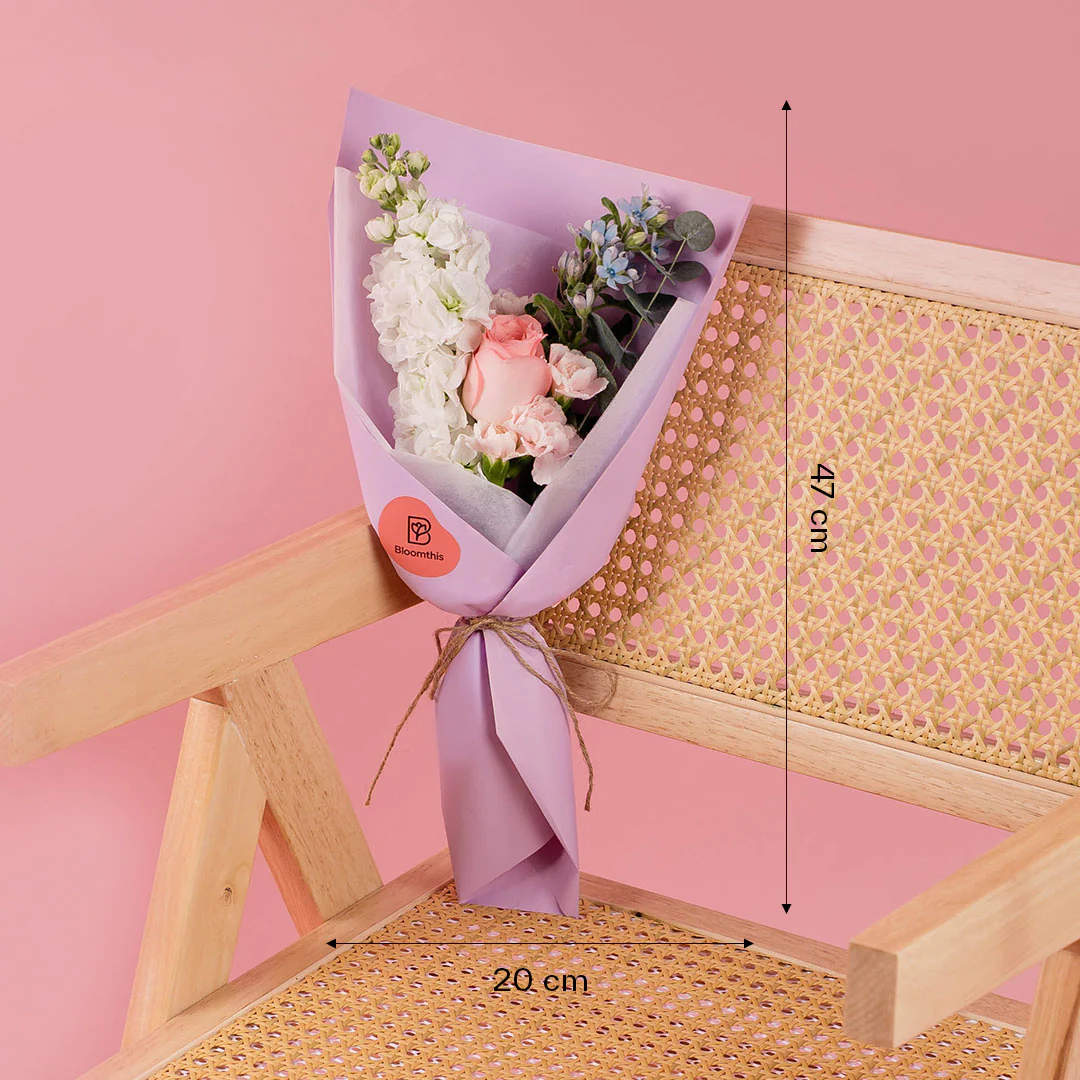Mae Pink Rose Bouquet - Image 4