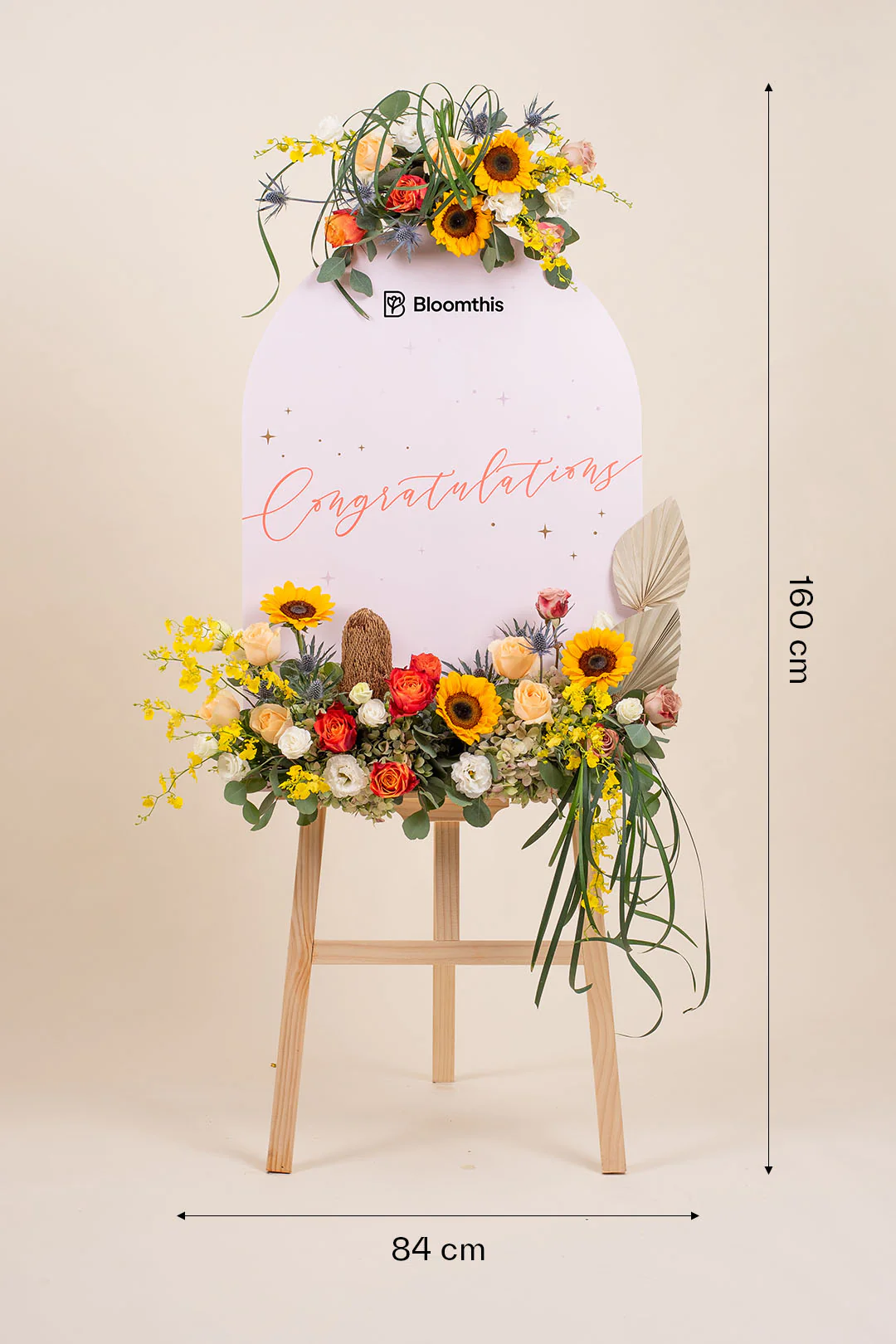 Magnificent Yellow Sunflower Grand Opening Flower Stand - Image 4