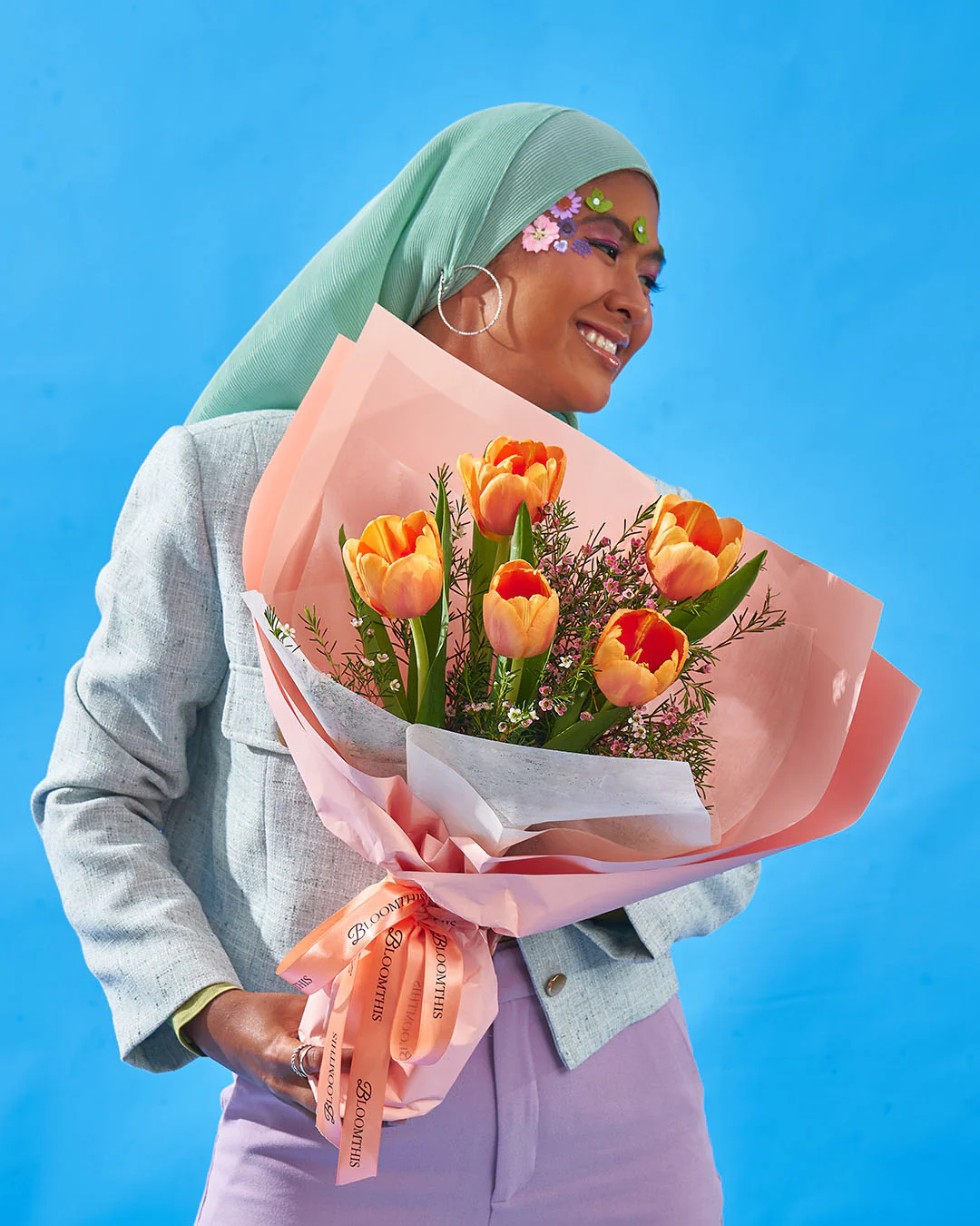 main character energy orange tulip bouquet - Image 4
