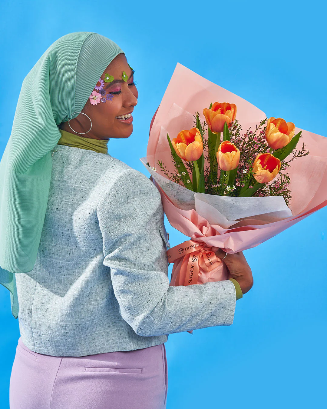 main character energy orange tulip bouquet - Image 5