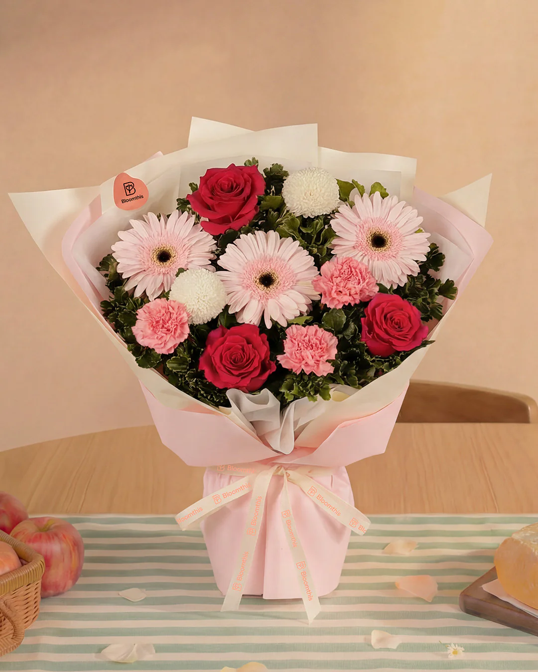 Marilyn Pink Carnation Bouquet - Image 3