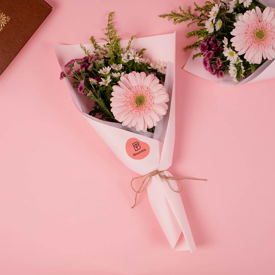 Meadow Pink Gerbera Bouquet - Image 3