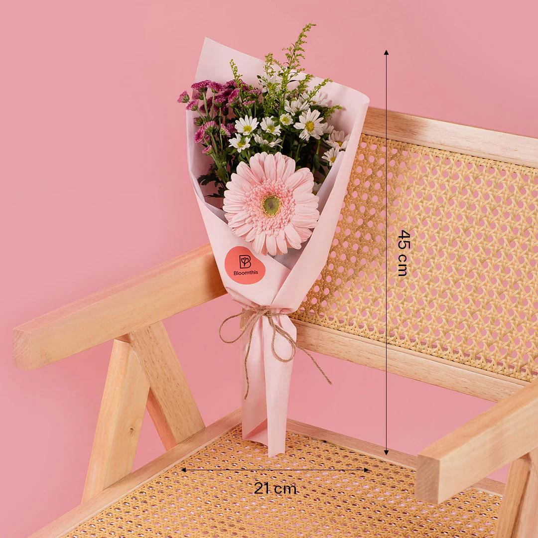 Meadow Pink Gerbera Bouquet - Image 4
