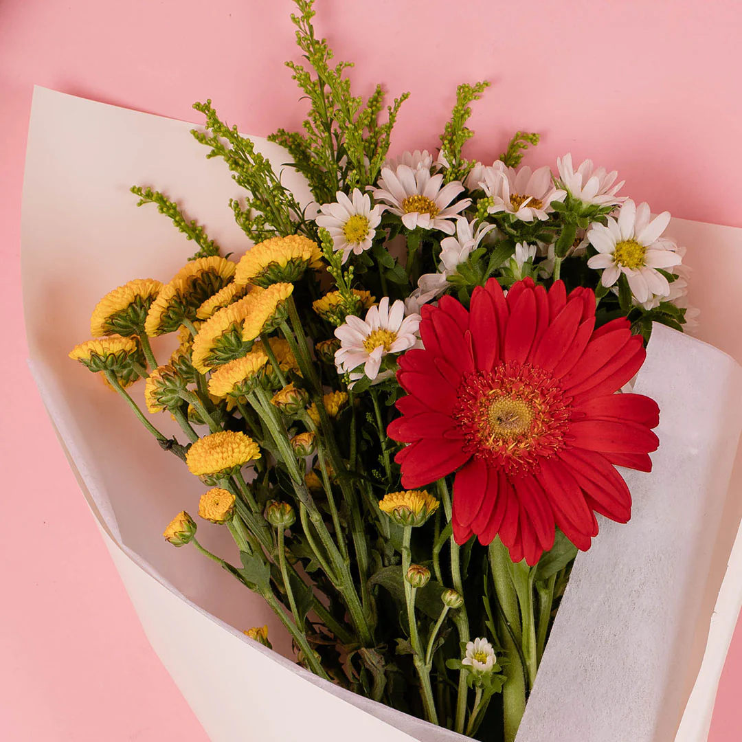 Meadow Red Gerbera Bouquet - Image 2
