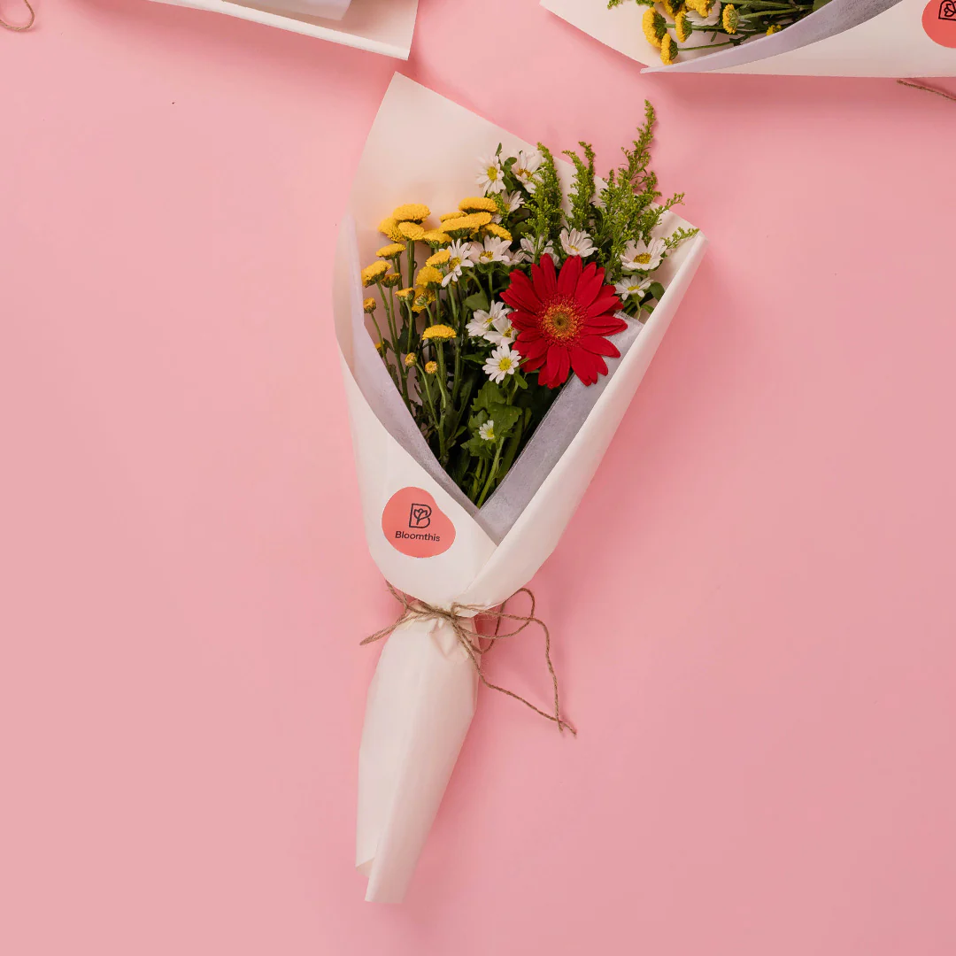 Meadow Red Gerbera Bouquet - Image 3