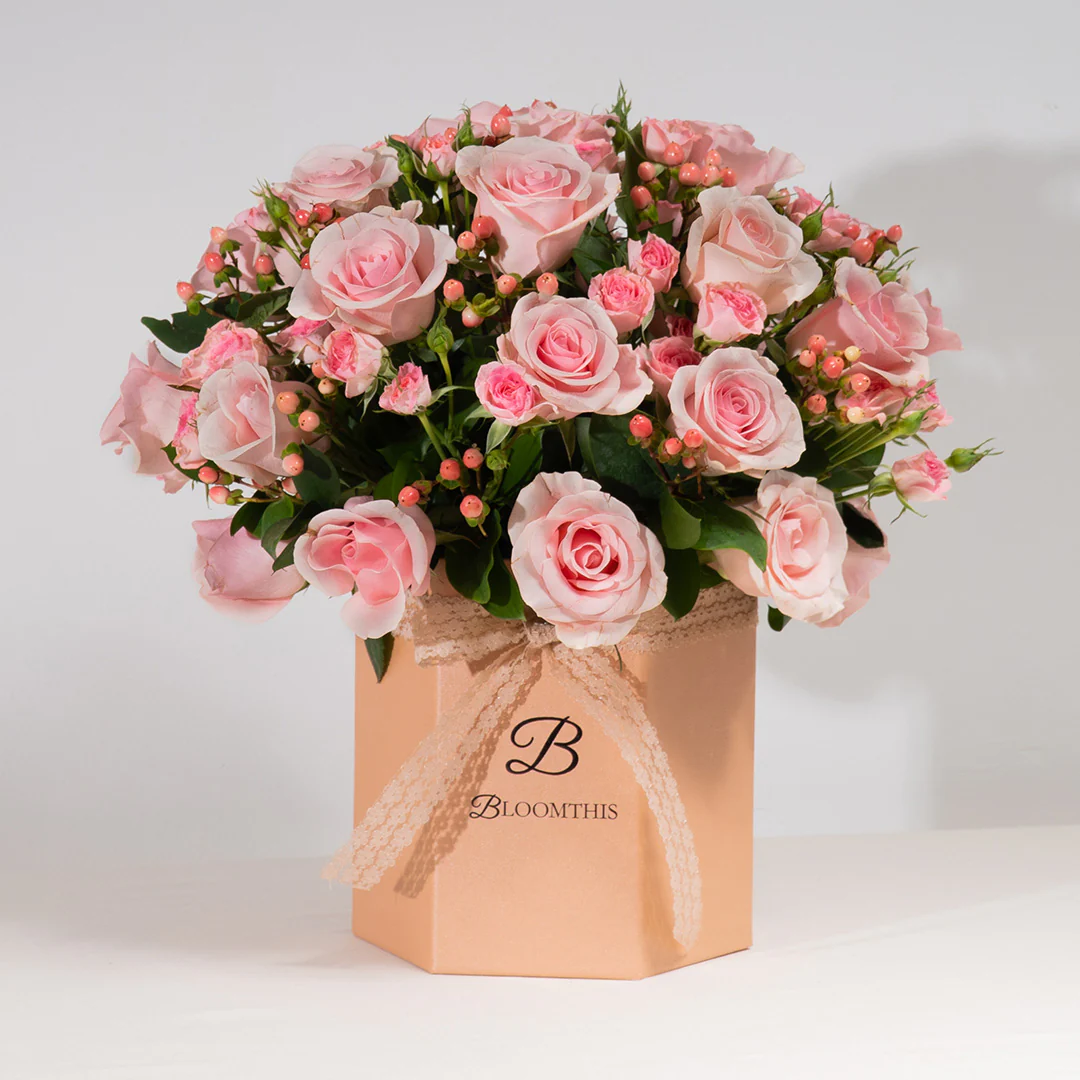 Melisa Pink Rose Flower Box - Image 5