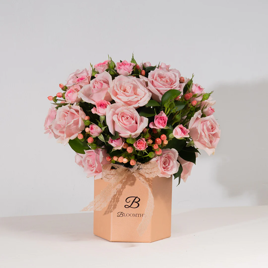 Melisa Pink Rose Flower Box - Image 7