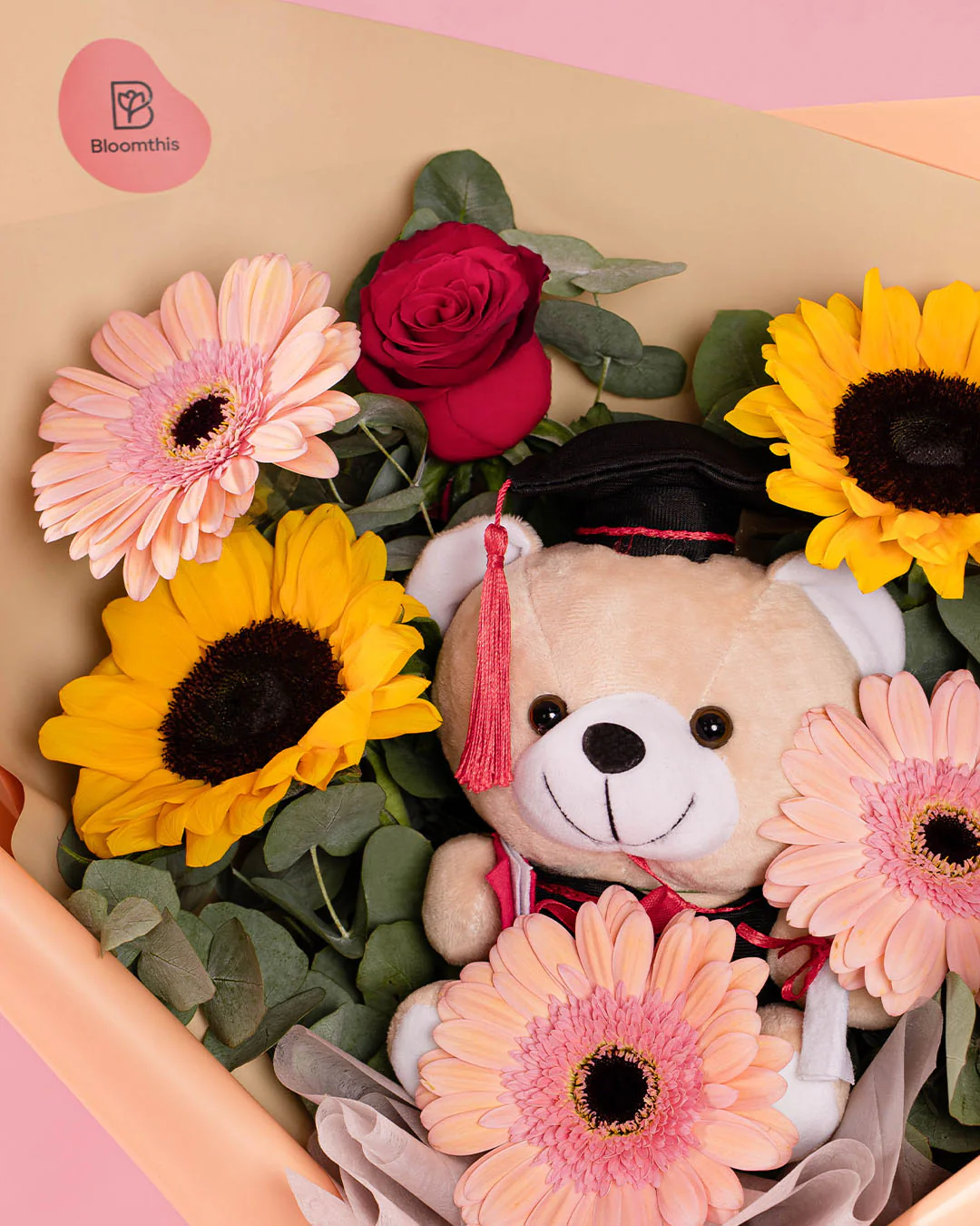 Mika Graduation Bear Bouquet - Image 3