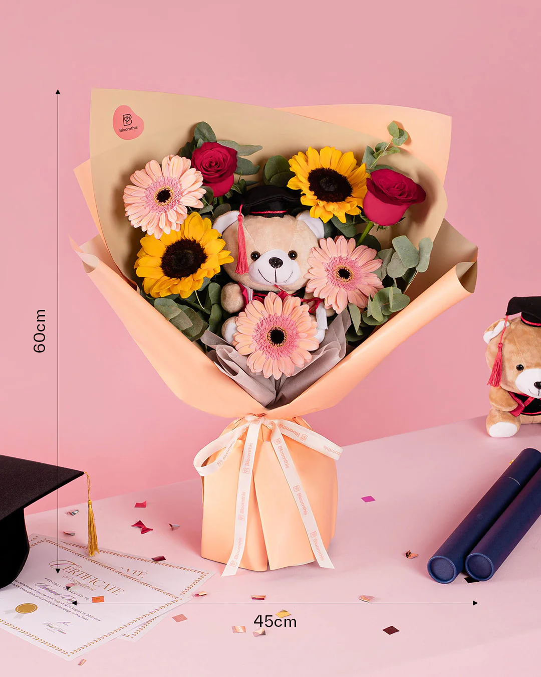 Mika Graduation Bear Bouquet - Image 5