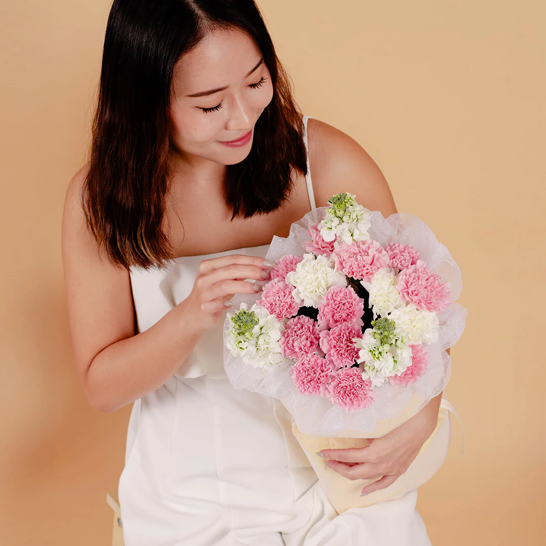 Miriam Pink Carnation Russian Bouquet - Image 4