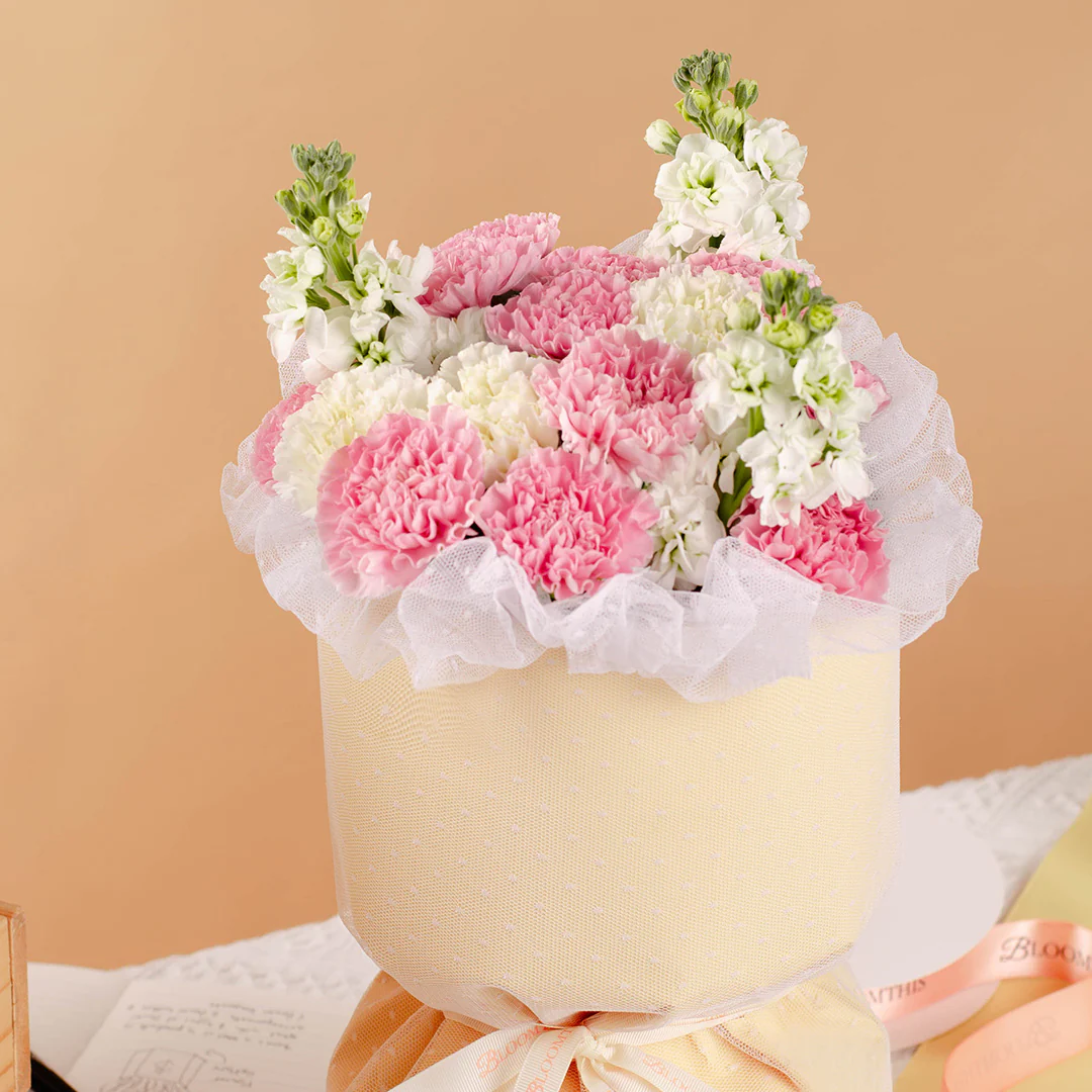 Miriam Pink Carnation Russian Bouquet - Image 5