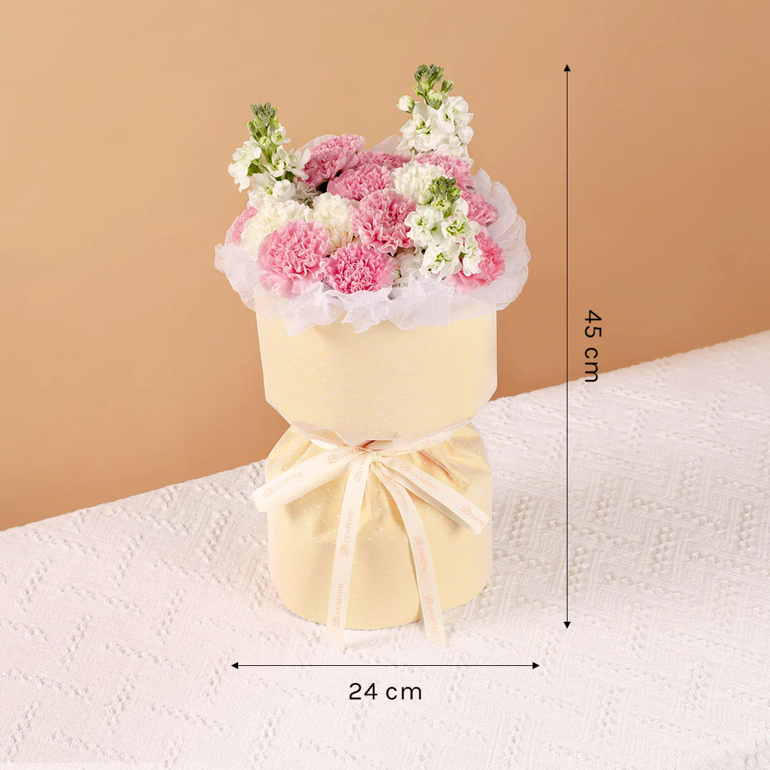 Miriam Pink Carnation Russian Bouquet - Image 9