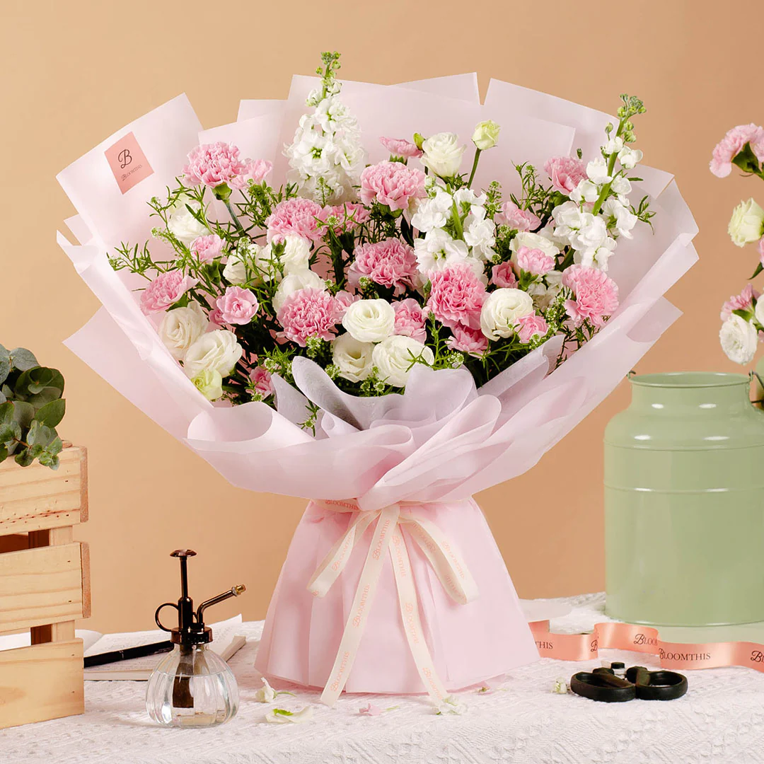 Mischa Pink Carnation Bouquet