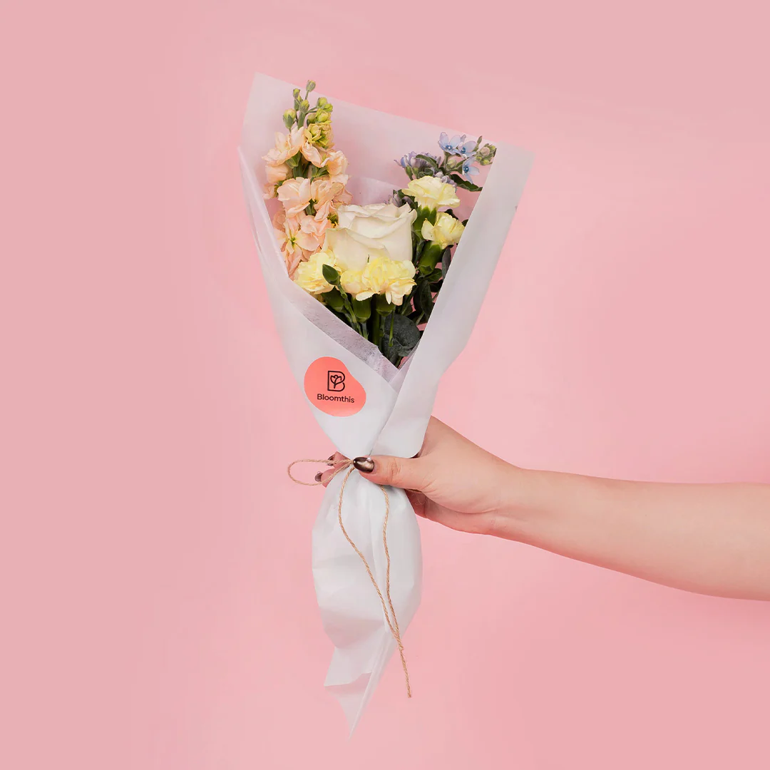 Mya White Rose Bouquet