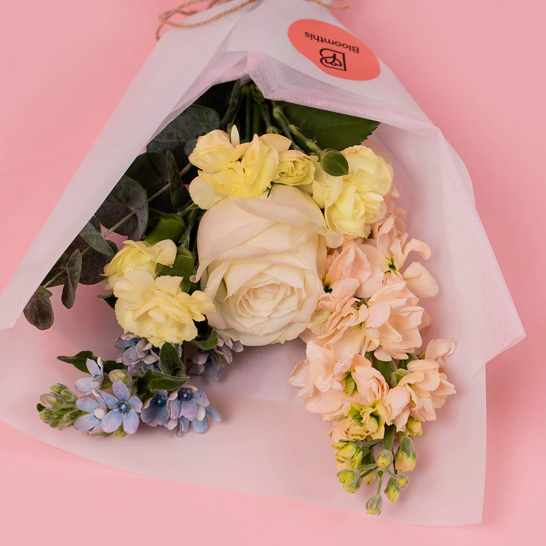 Mya White Rose Bouquet - Image 2