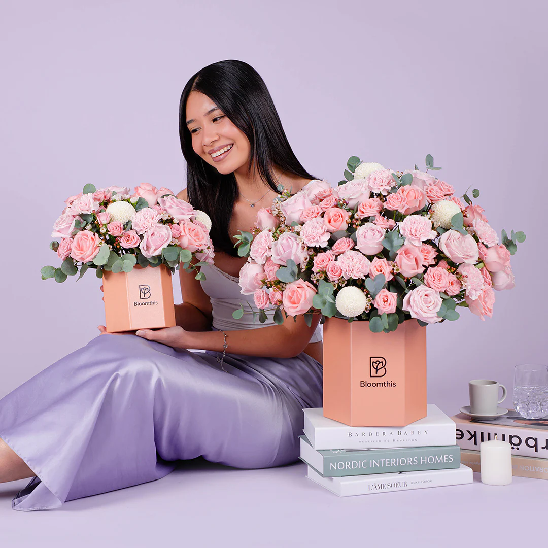 Nadine Pink Carnation Flower Box - Image 6
