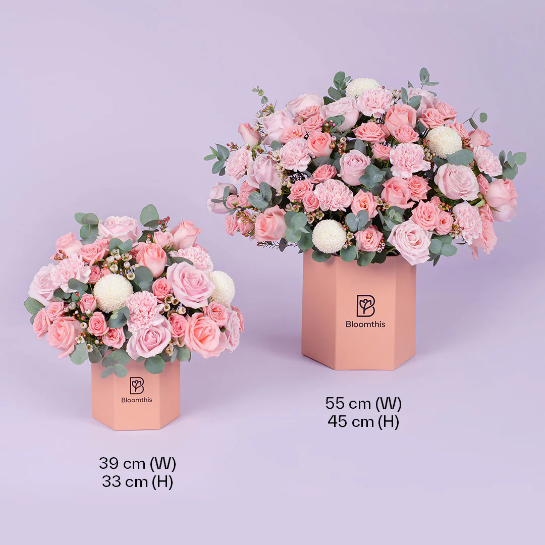 Nadine Pink Carnation Flower Box - Image 8