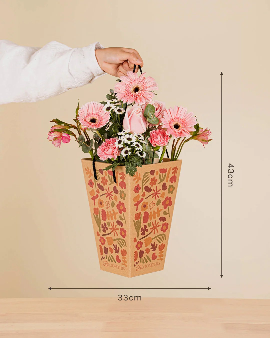 Nadine Pink Carnation Mini Bloombag & re:bloom Vase - Image 7