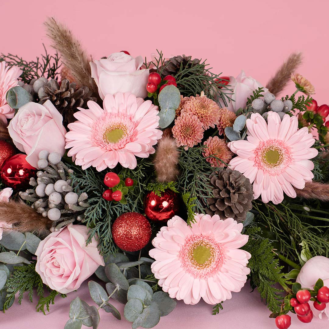 Natalie Christmas Table Floral Centrepiece - Image 3