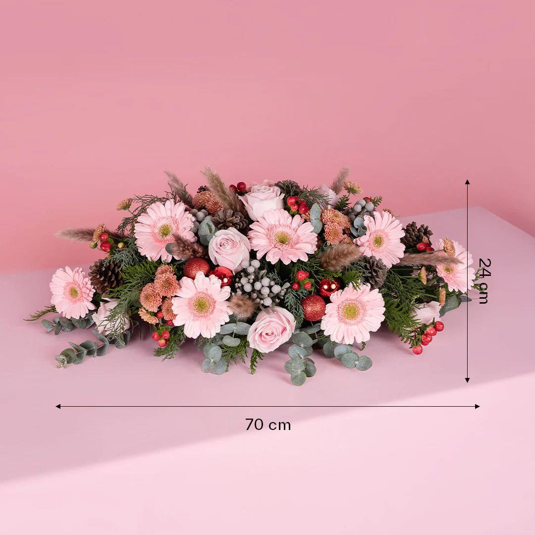 Natalie Christmas Table Floral Centrepiece - Image 6