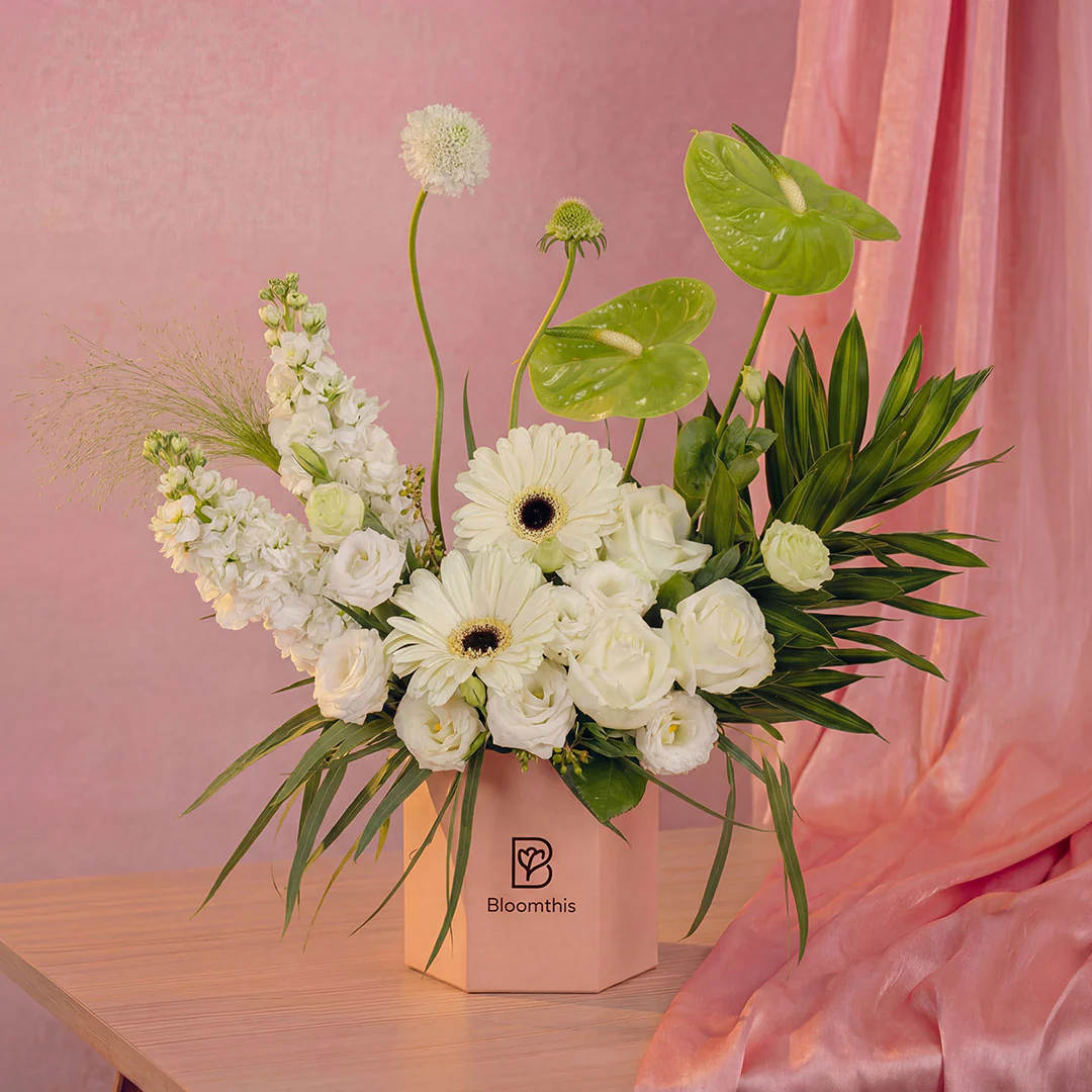 no filter white rose Flower Box - Image 2