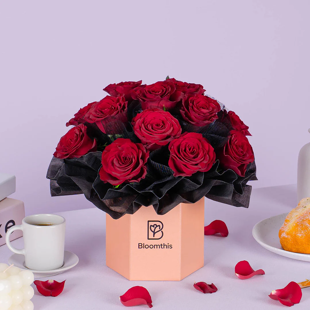 Odile Red Rose Flower Box - Image 3