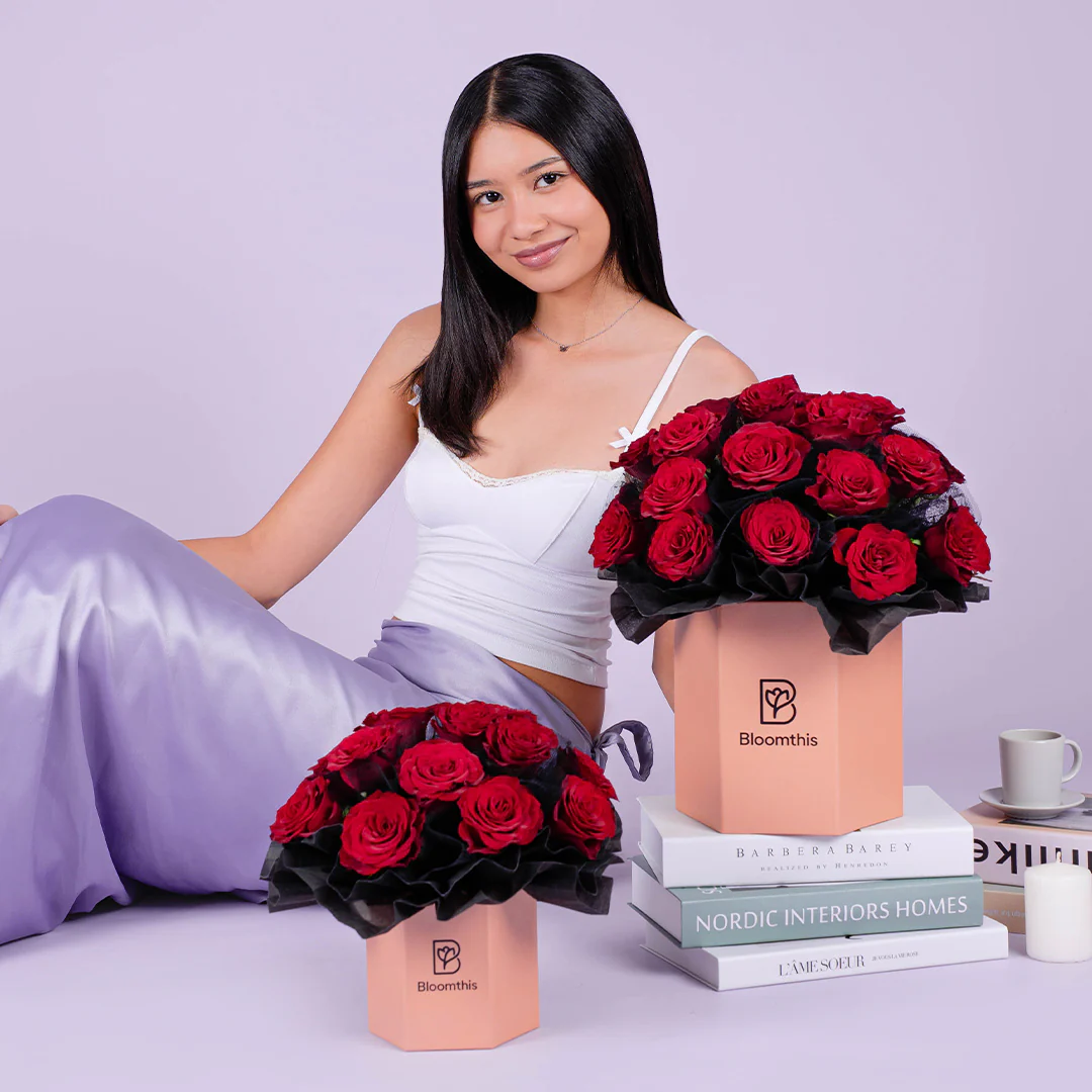Odile Red Rose Flower Box - Image 6
