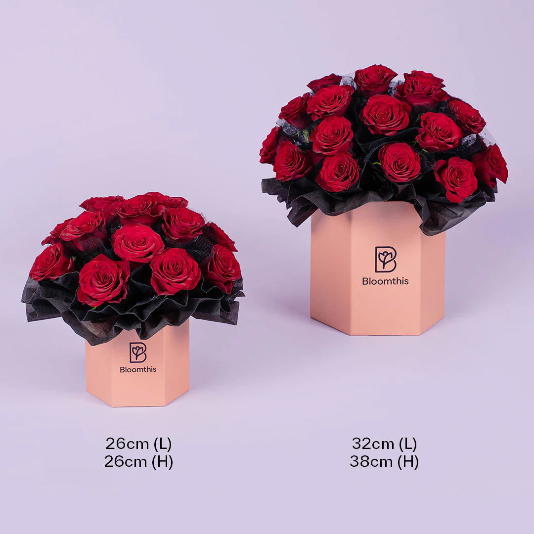 Odile Red Rose Flower Box - Image 7