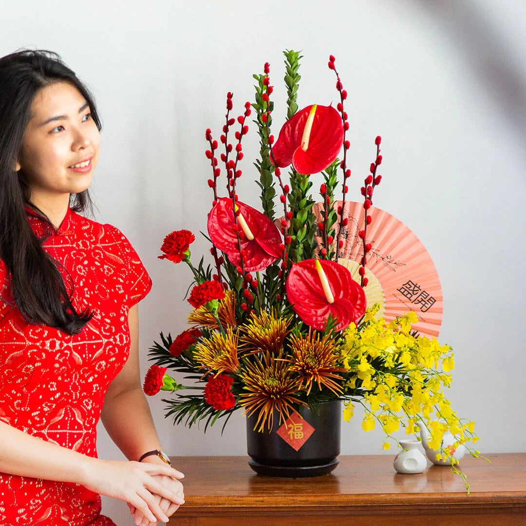 Opulence Chinese New Year Flowers in Pot - Image 3