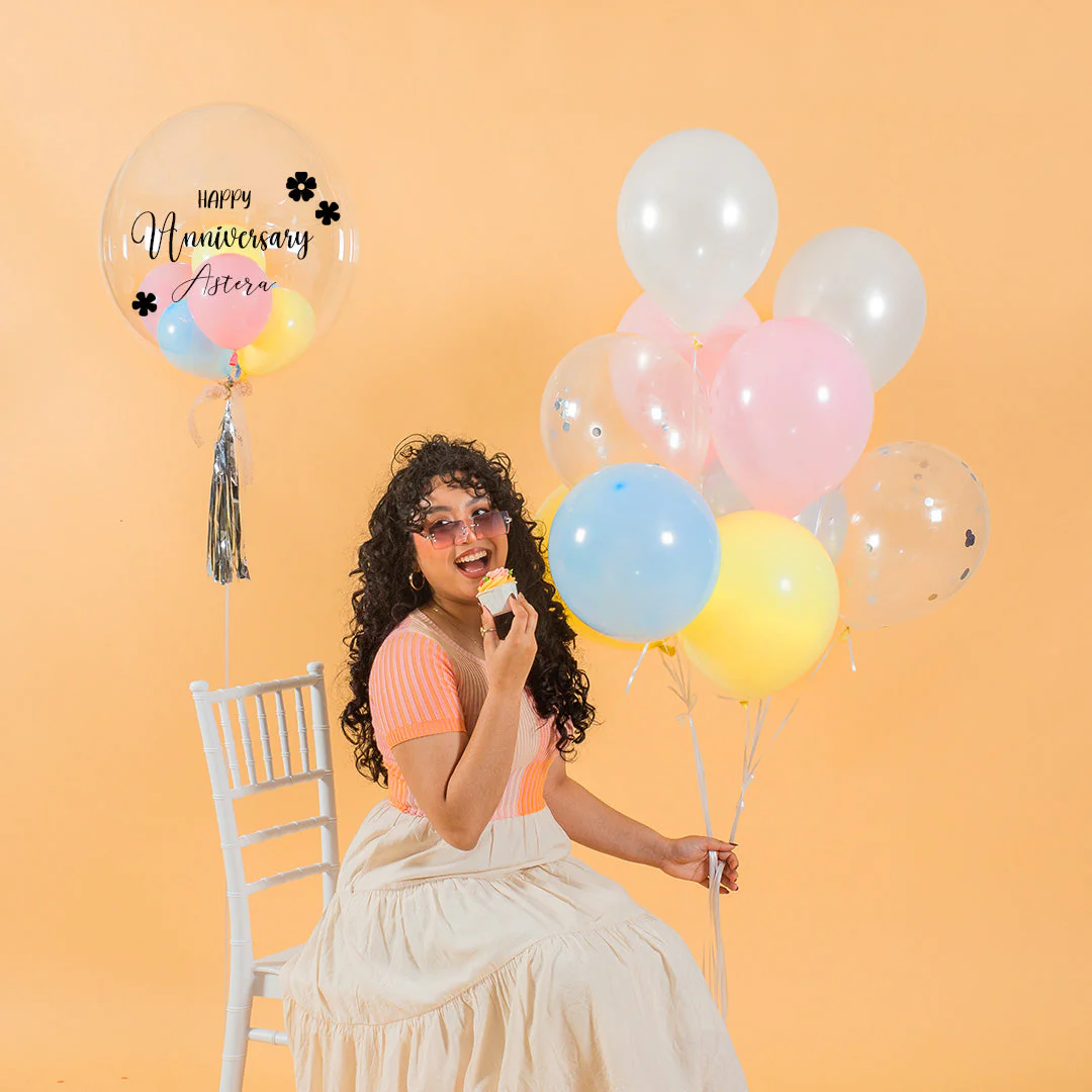 Pastel Candy Helium Balloon Bouquet - Image 5