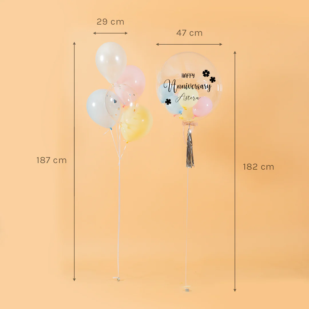 Pastel Candy Helium Balloon Bouquet - Image 9
