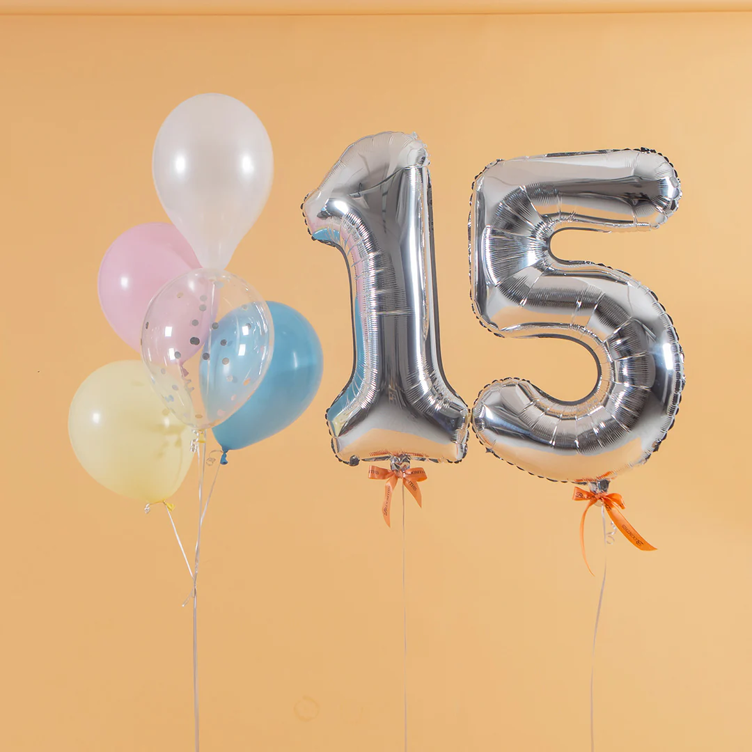 Pastel Candy Helium Foil Birthday Number Balloon - Image 15