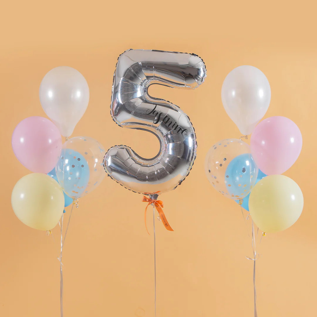 Pastel Candy Helium Foil Birthday Number Balloon - Image 8