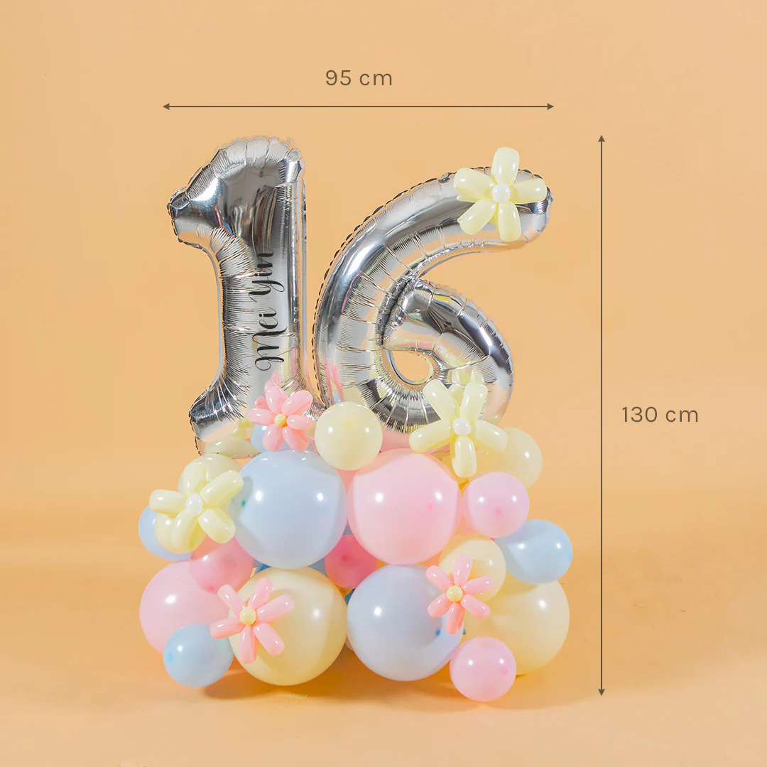 Pastel Candy Marquee Number Birthday Balloon - Image 11
