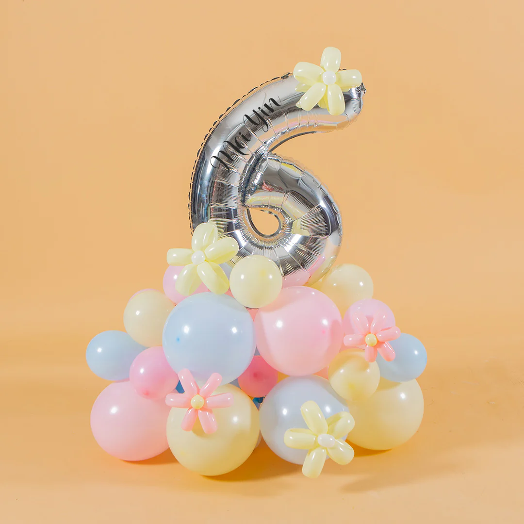 Pastel Candy Marquee Number Birthday Balloon - Image 4