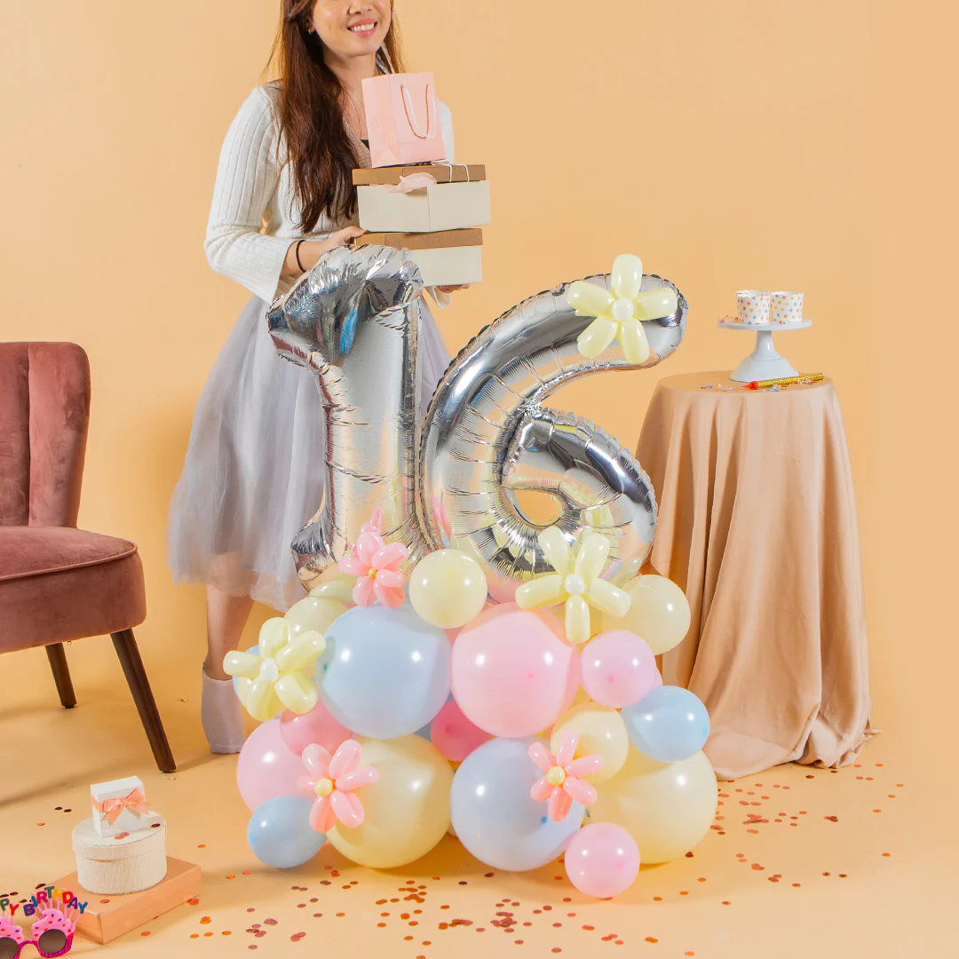 Pastel Candy Marquee Number Birthday Balloon - Image 5