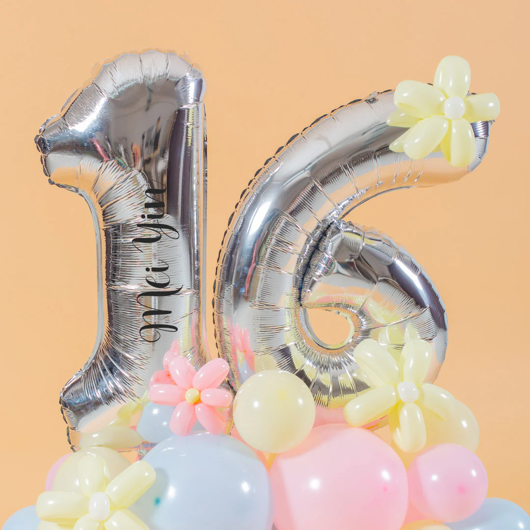 Pastel Candy Marquee Number Birthday Balloon - Image 8