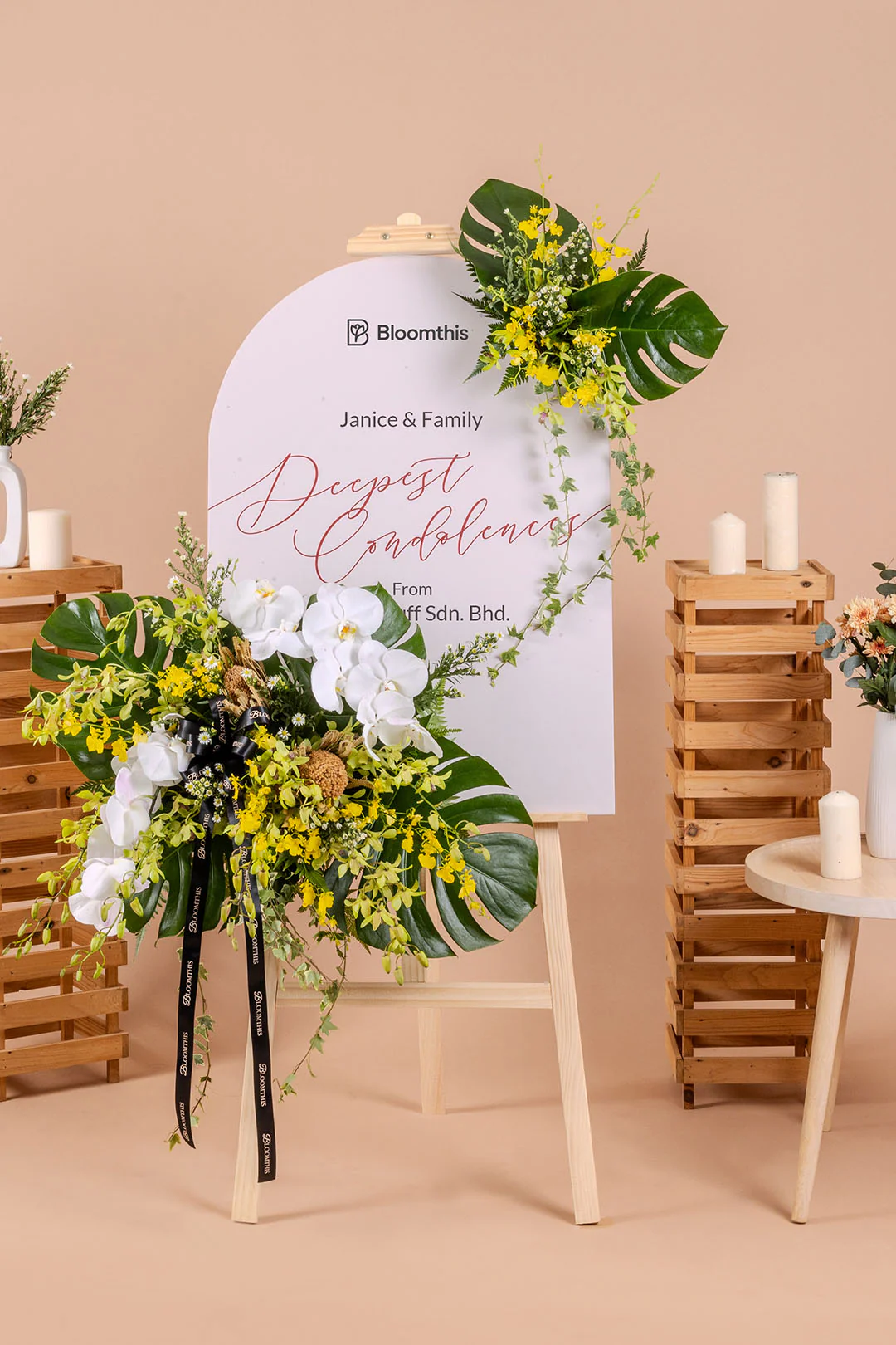 Peaceful Condolence & Funeral Flower Stand - Image 4