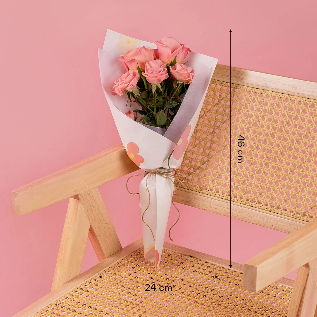 Peggy Pink Rose Spray Bouquet - Image 4