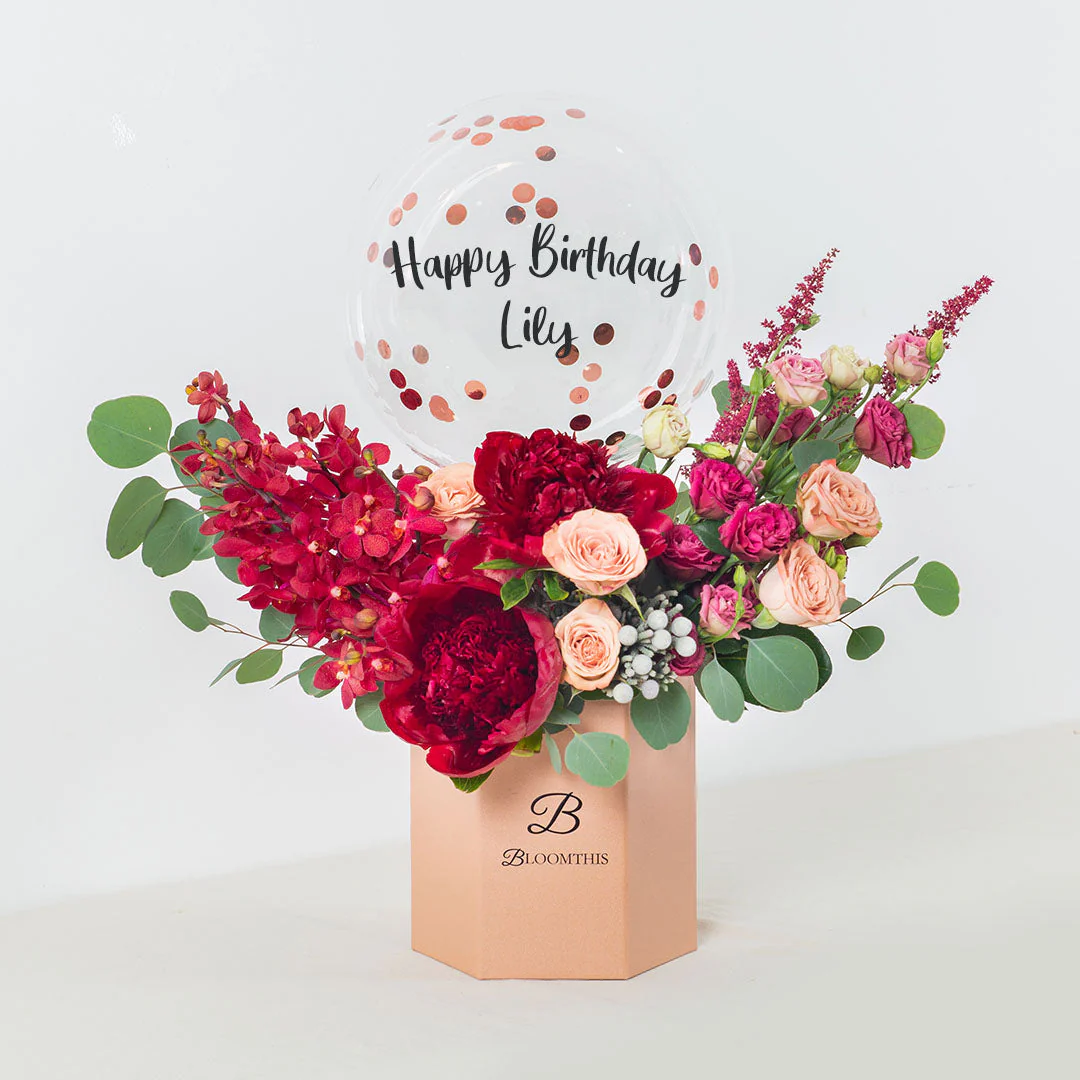 Philippina Peony Balloon Flower Box