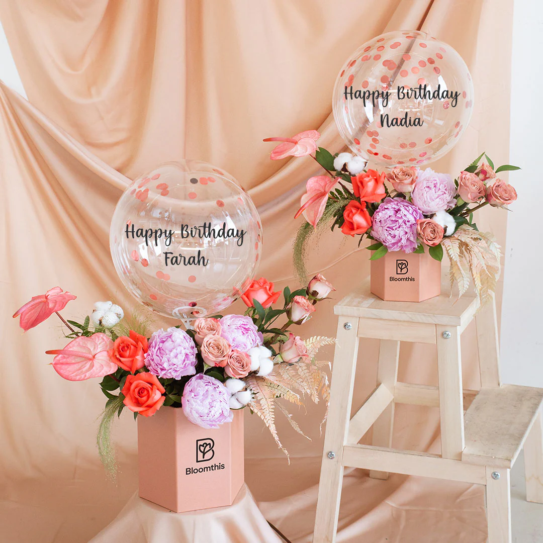 Philomena Peony Balloon Flower Box - Image 6