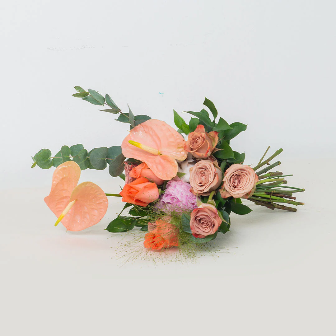 Philomena Pink Peony Hand-Tied Bouquet - Image 5