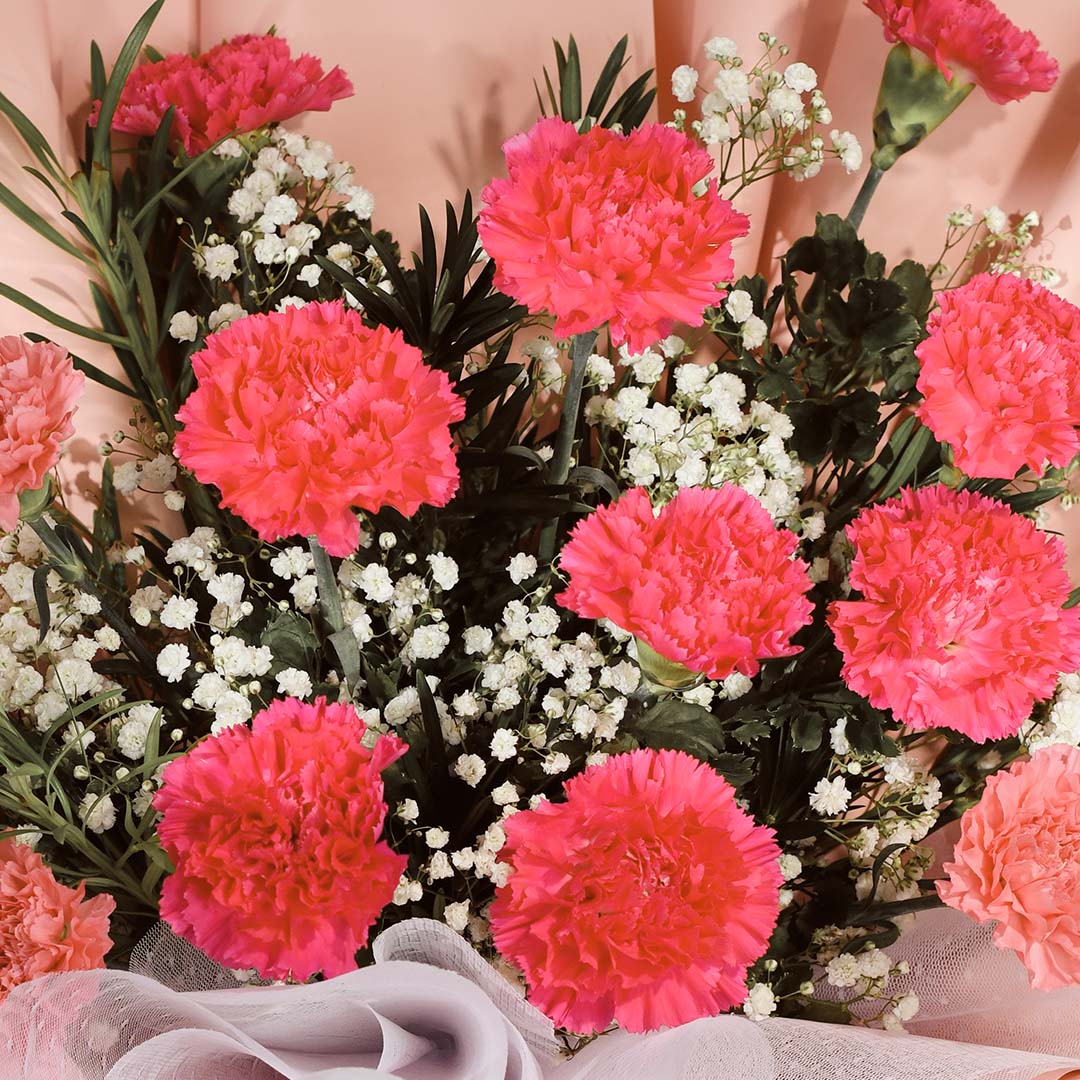 Pia Pink Carnation Bouquet - Image 8